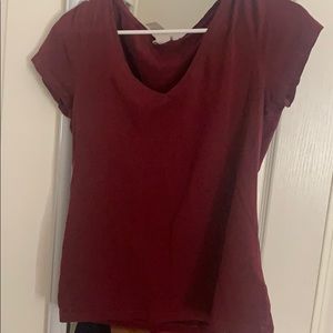 Maroon top